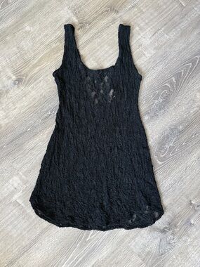 Victoria's Secret Black Lace Chemise Slip size L